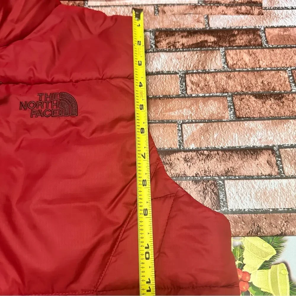 The North Face Puffer Red Full zip Vest M